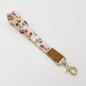 Boho 1pc [Cow-Print] Keychain Wrist Lanyard Valentine's Day