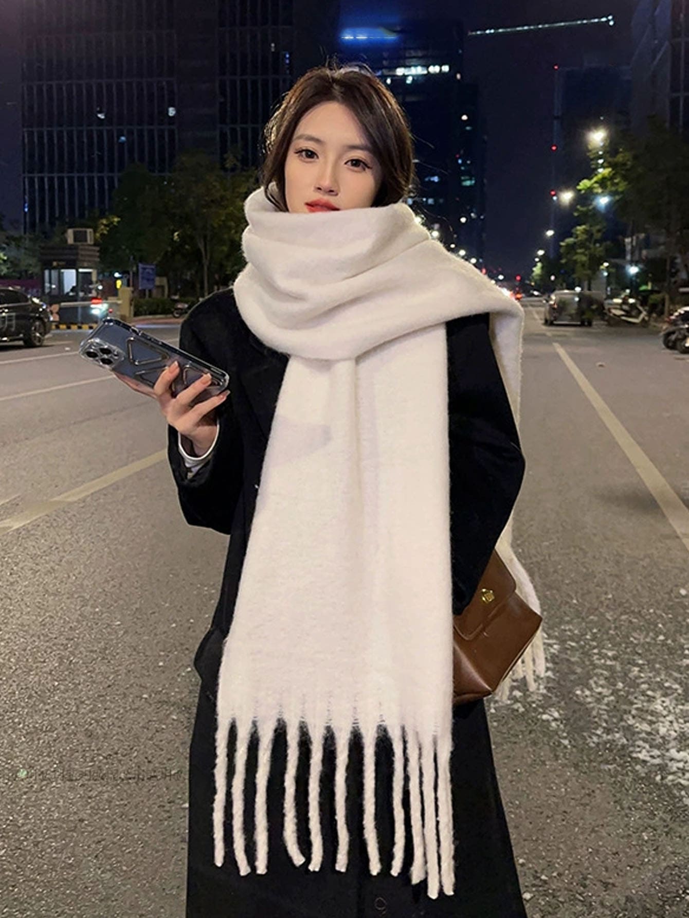 1pc Solid Color Scarf