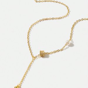 Exquisite Zirconium Pearl Pendant Necklace 1 Piece