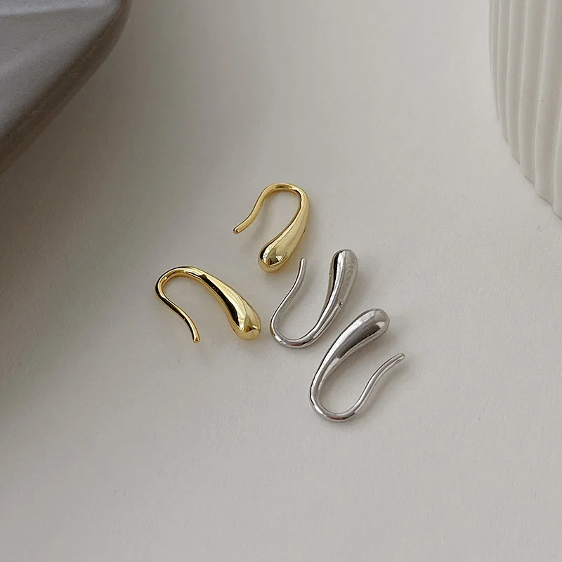 925 Sterling Silver Water Drop Shape Earrings for Women Simple Temperament Ins Retro Jewelry Party Birthday Gifts - Image 5