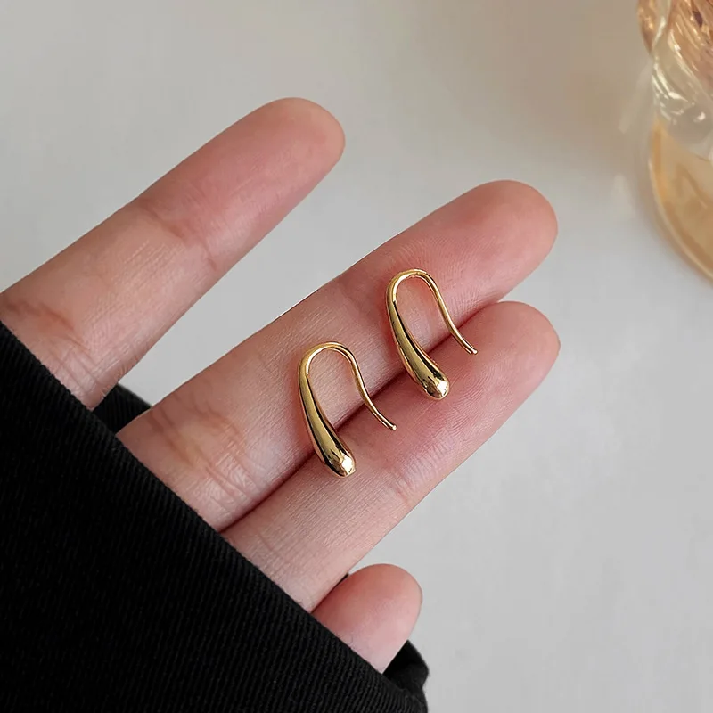 925 Sterling Silver Water Drop Shape Earrings for Women Simple Temperament Ins Retro Jewelry Party Birthday Gifts - Image 4