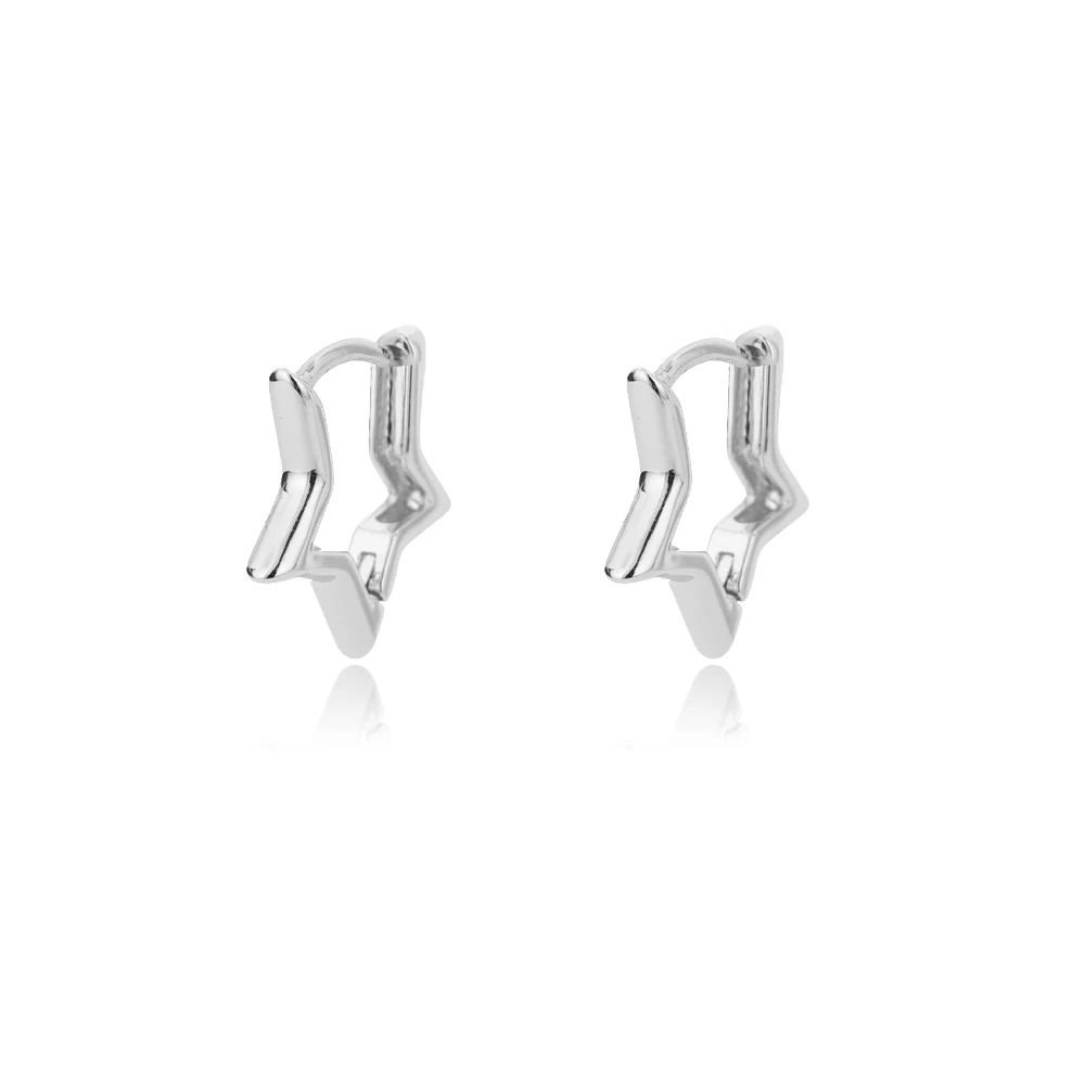 Stainless Steel Star Hoop Earings For Women 2024 Trend New In Luxury Gold Color Earrings Ear Jewelry Gift pendientes mujer - Image 6