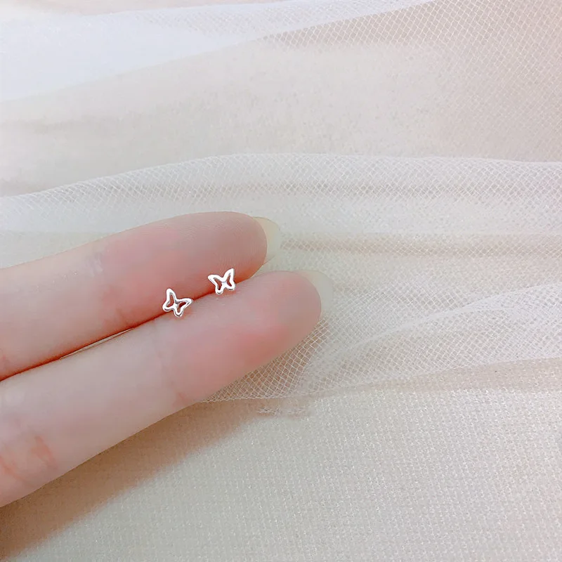 New Heart Stud Earrings for Women Hypoallergenic Daily Wear Minimalist Cute Star Silver Color Ear Girls Pierc Jewelry Gifts - Image 2