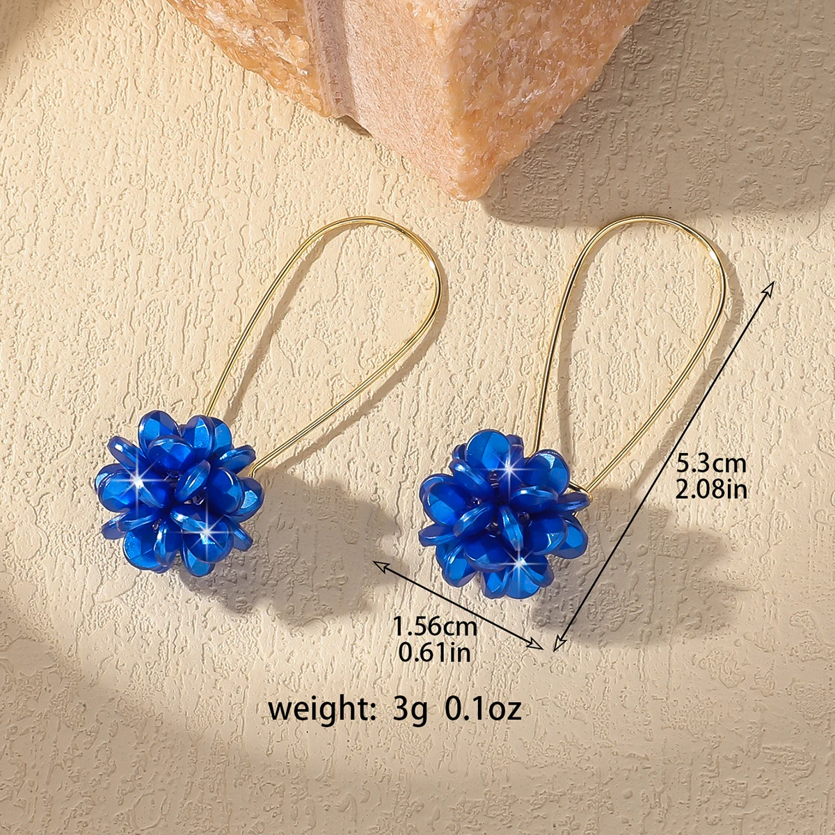 2PC Women's Fashion Trend DIY Pearl Petal Ball Earrings Outdoor Travel Carnival Banquet Party Holiday Dressing Gifts - Image 5