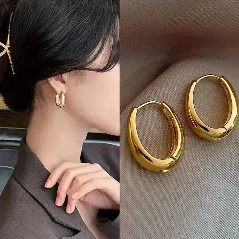 2023 Hot Sale Fashion Metal Drop Earrings for Woman Vintage Hoop Earring Trend Classic Party Wedding Pendant Jewelry Gift - Image 4