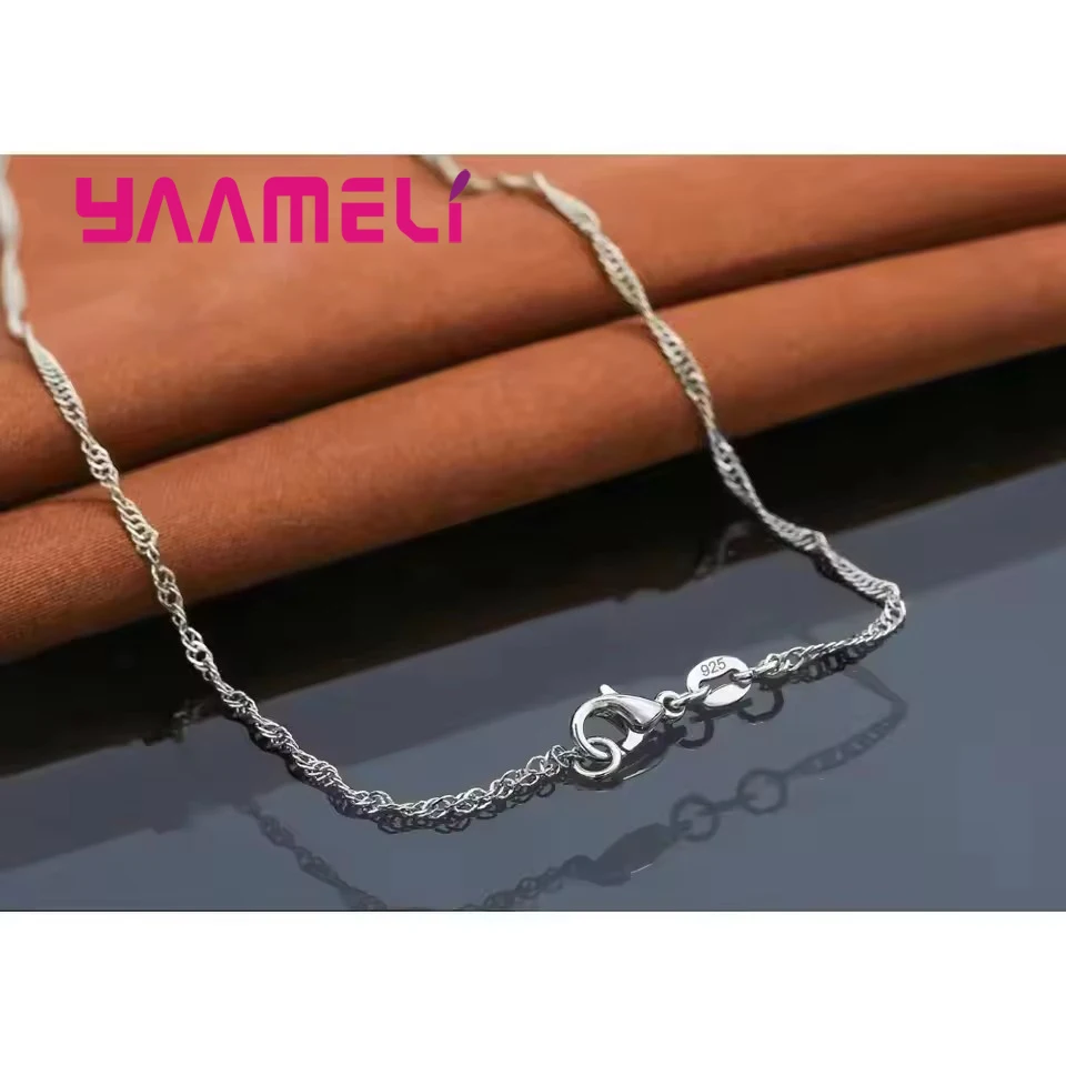 925 Sterling Silver Color Bridal Jewelry Set Classic Cubic Zircon Crystal Pendant Necklace Stud Earrings for Women Girls Gift - Image 5