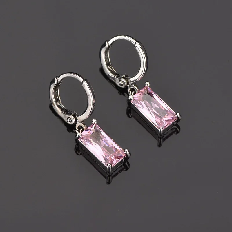 New Rhinestone Zircon Cross Pendant Earrings For Women Korean Fashion Drop Hoop Earrings Birthday Party Jewelry Gifts - Image 6