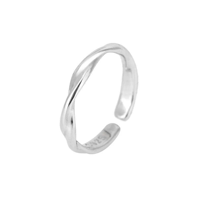 Fashion 925 Sterling Silver Simple Twisted Wire Rings For Women Wedding Fine Jewelry Gift Wholesale - Image 5