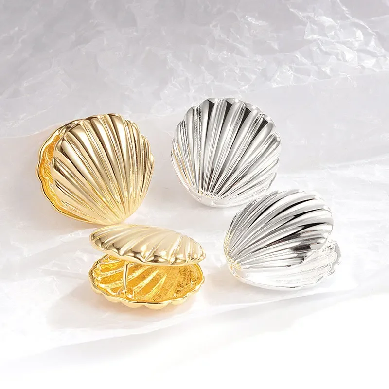 New Exaggeration Ocean Shell Texture Stud Earrings for Women Trendy Accessories Personalization Jewelry Earrings Daily Wear - Image 2