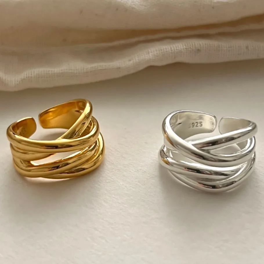 925 Sterling Silver Rings for Women Men Couple Minimalist Handmade Simple Interware Ring Party Jewelry Gift Prevent Allergy