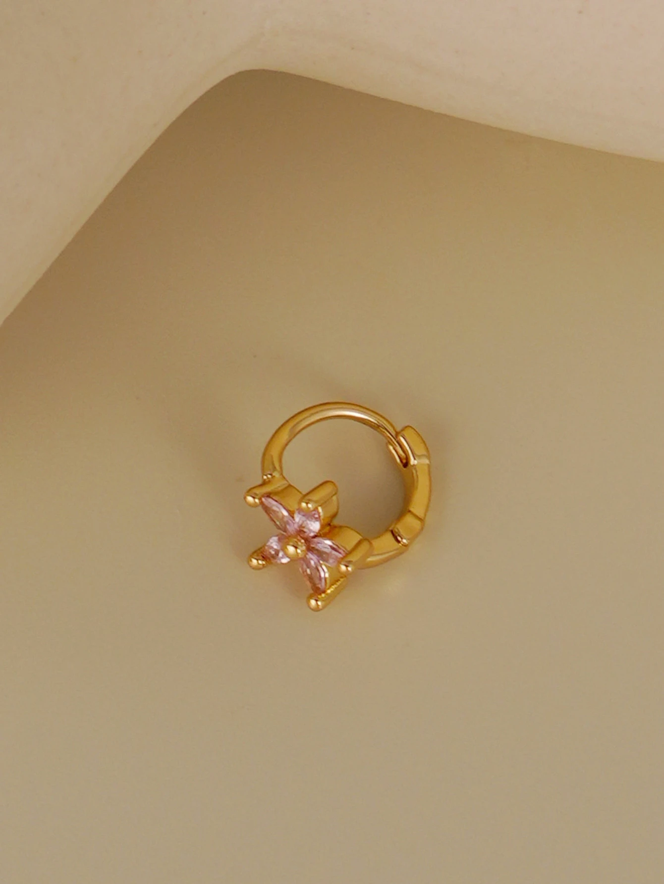 Glamour Lady exquisite simple zircon set flower earrings banquet jewelry - Image 6
