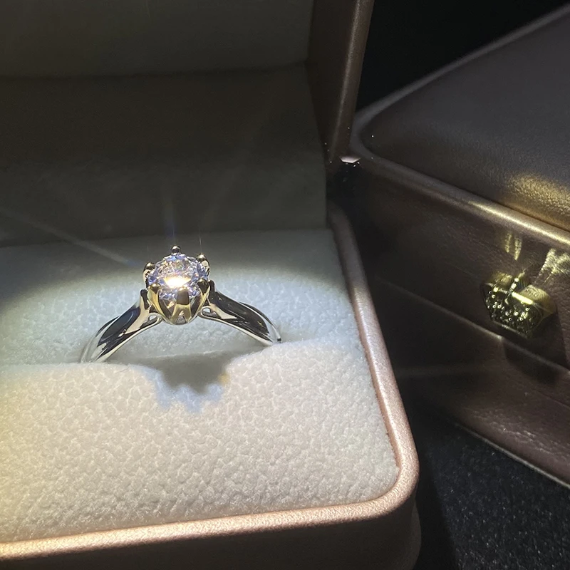 Pure 18K Gold Ring for Women Moissanite Rings with Natural Gemstones Luxur Jewelry Couples Women's Wedding Valentine's Day Gifts - Image 2