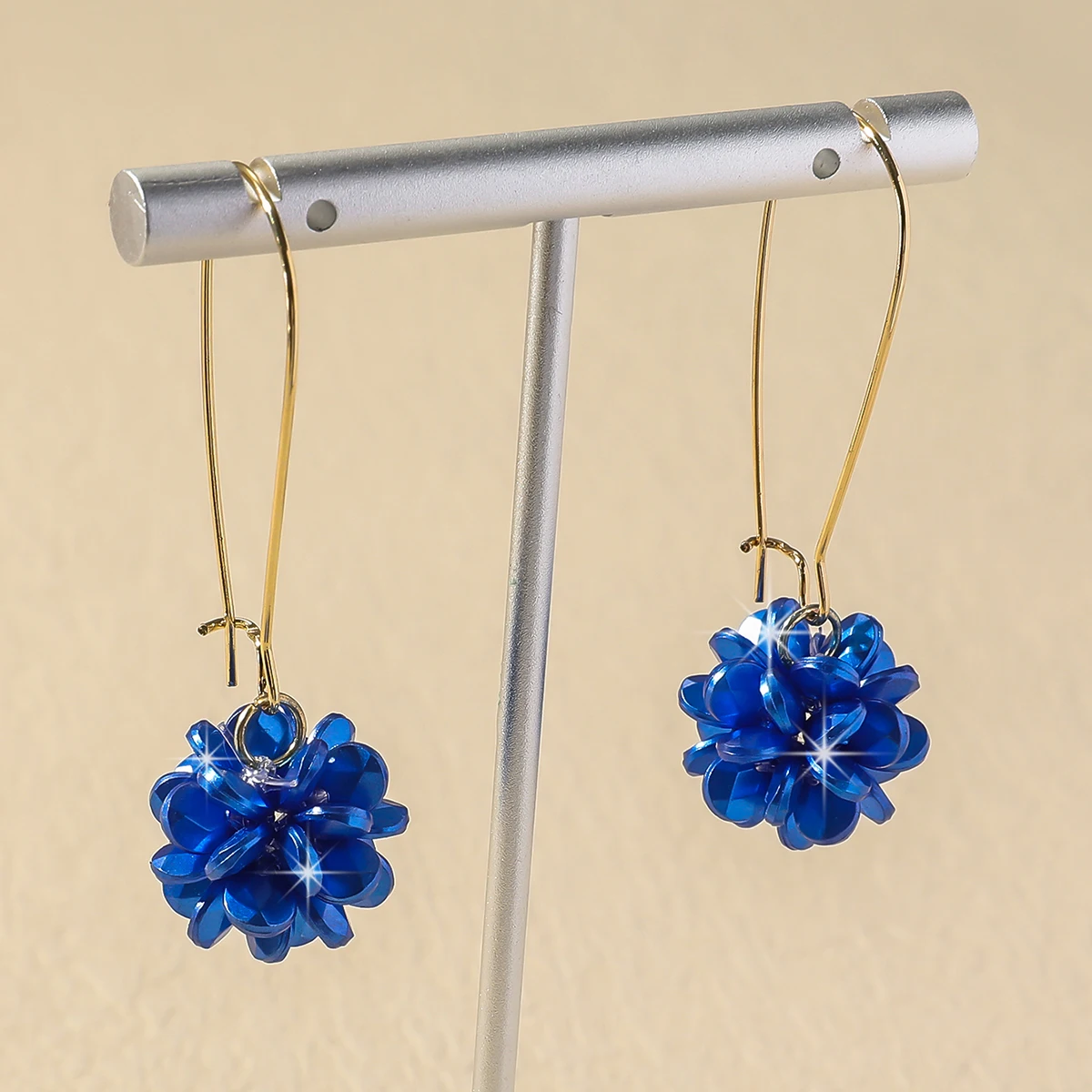 2PC Women's Fashion Trend DIY Pearl Petal Ball Earrings Outdoor Travel Carnival Banquet Party Holiday Dressing Gifts - Image 3