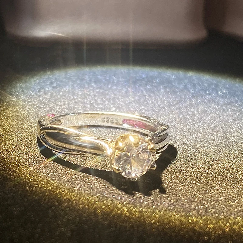 Pure 18K Gold Ring for Women Moissanite Rings with Natural Gemstones Luxur Jewelry Couples Women's Wedding Valentine's Day Gifts - Image 3