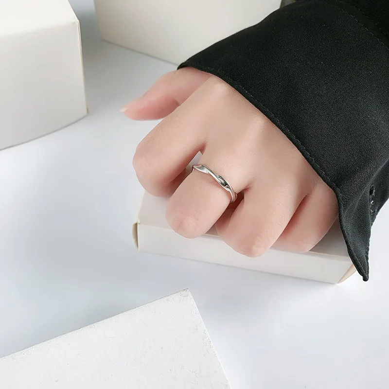 Fashion 925 Sterling Silver Simple Twisted Wire Rings For Women Wedding Fine Jewelry Gift Wholesale - Image 3