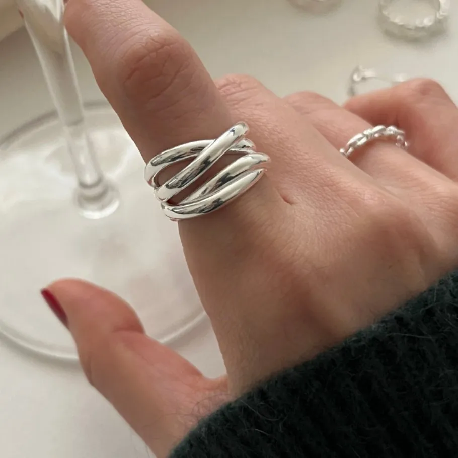 925 Sterling Silver Rings for Women Men Couple Minimalist Handmade Simple Interware Ring Party Jewelry Gift Prevent Allergy - Image 5
