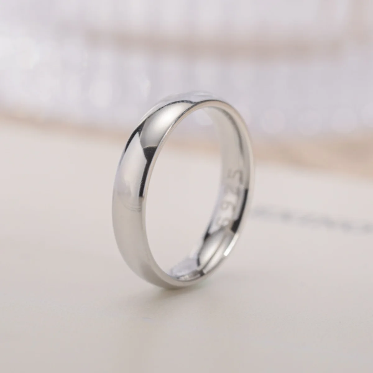 Gold Plated Ring Colour Fashion Women's Simple Couple's Wedding Ring Engagement Jewellery Gift - Image 5